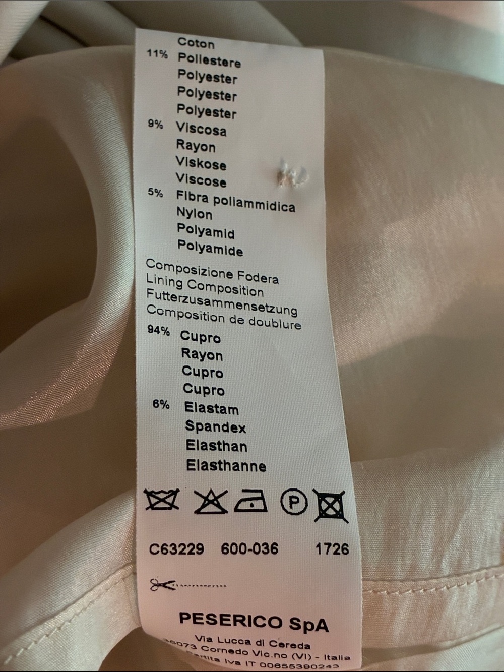 Peserico mixed media midi dress. EUC - Picture 10 of 10